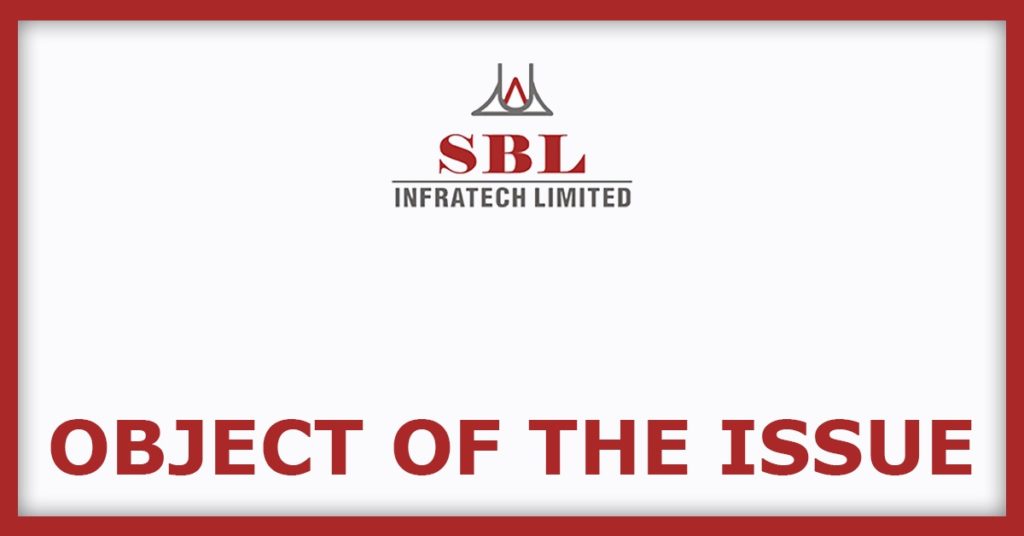 SBL Infratech Ltd IPO
Object Of The issue