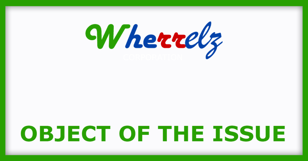 Wherrelz IT Solutions IPO
Object Of The Issue