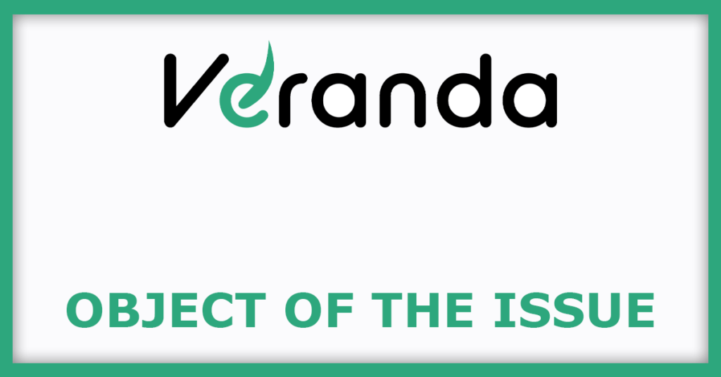 Veranda Learning Solutions IPO
Object Of The Issues