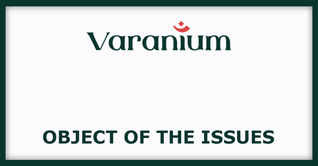 Varanium Cloud IPO 
Issue Object