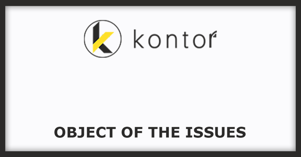 Kontor Space IPO
Object of the Issues