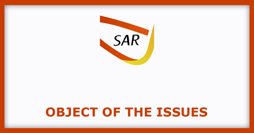 SAR Televenture IPO
Object of the Issues