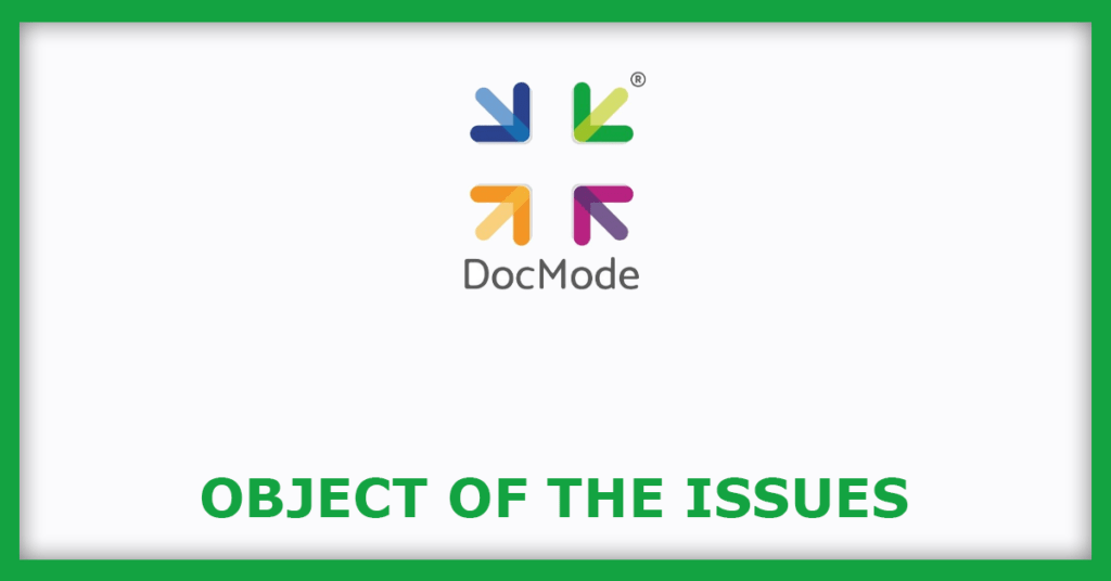 Docmode Health Technologies IPO
Object of the Issues