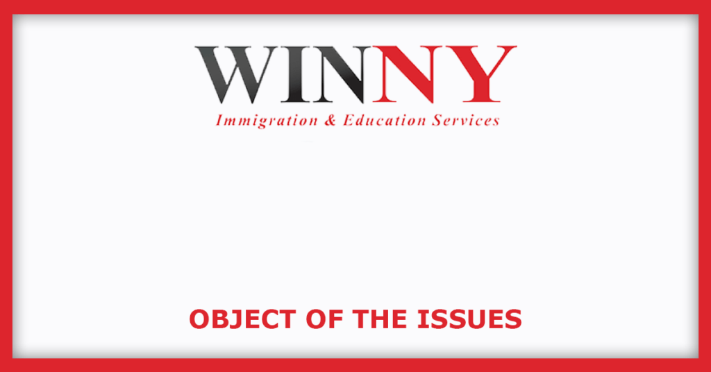 Winny Immigration And Education Services IPO
Object of the Issues