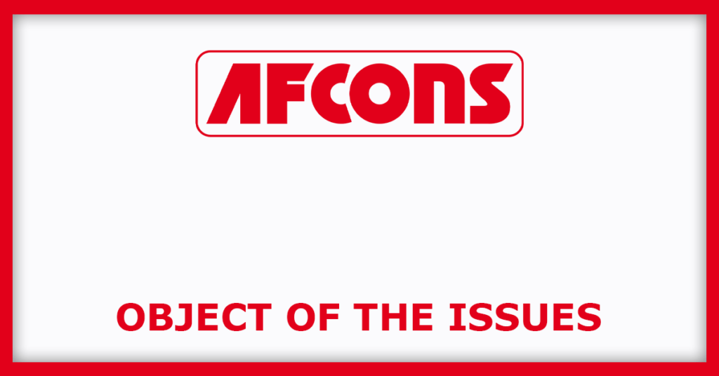 Afcons Infrastructure IPO
Object of the Issues