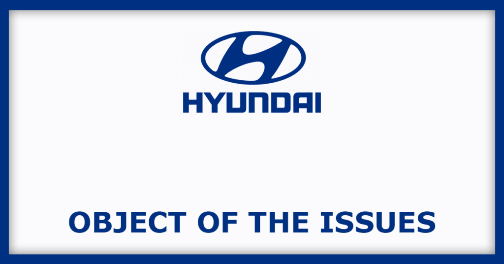 Hyundai Motor IPO
Object of the Issues