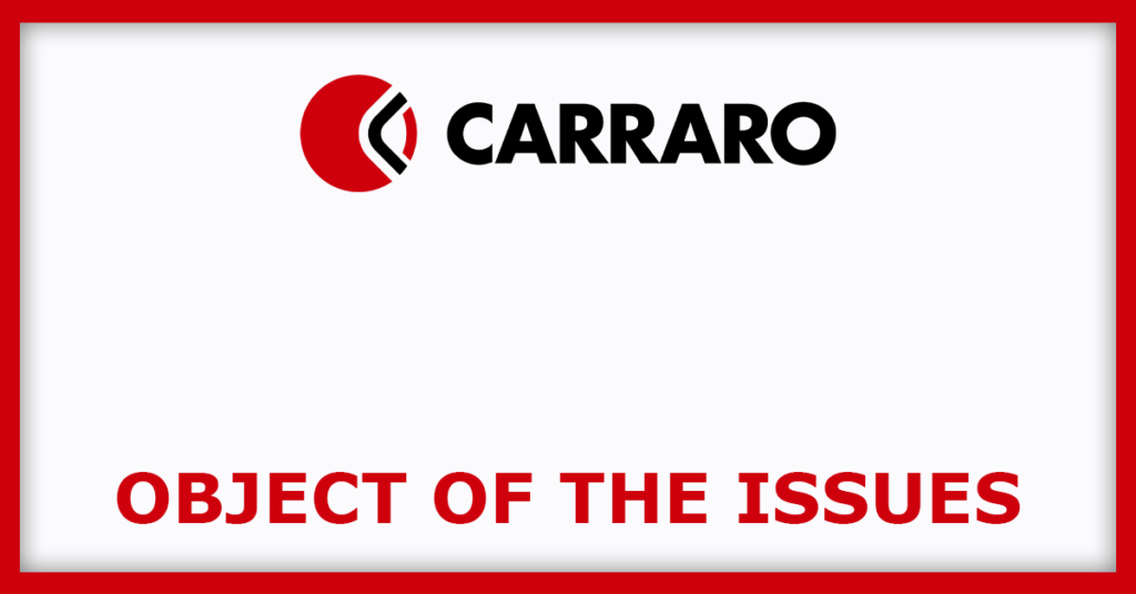 Carraro India IPO
Object of the Issues