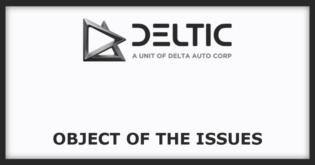 Delta Autocorp IPO
Object of the Issues