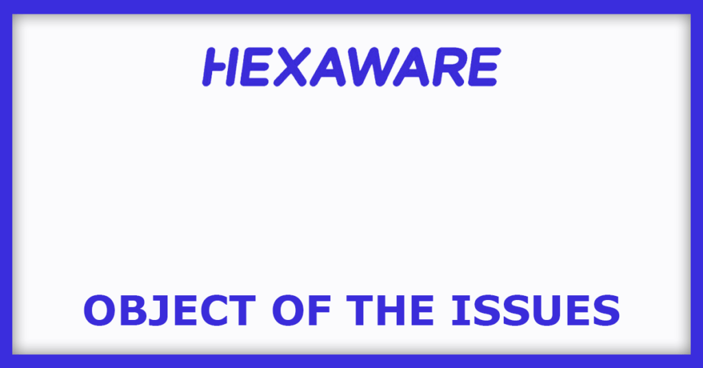 Hexaware Technologies IPO
Object of the Issues