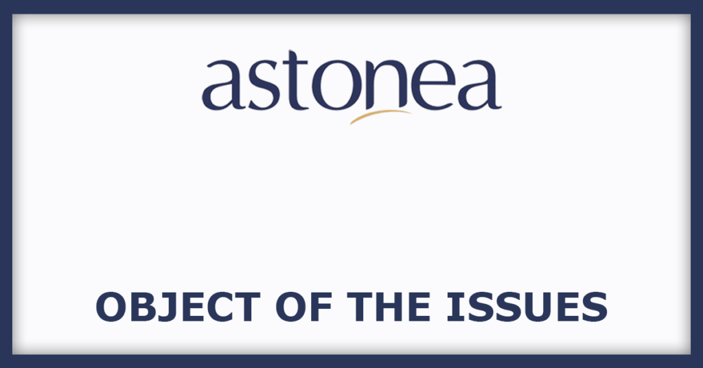 Astonea Labs IPO
Object of the Issues