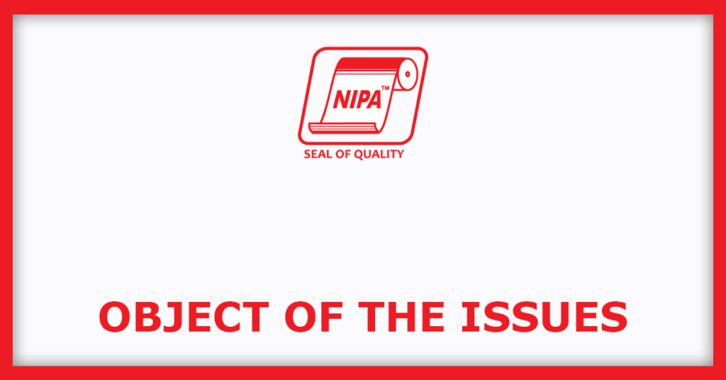 Nikita Papers IPO
Object of the Issues