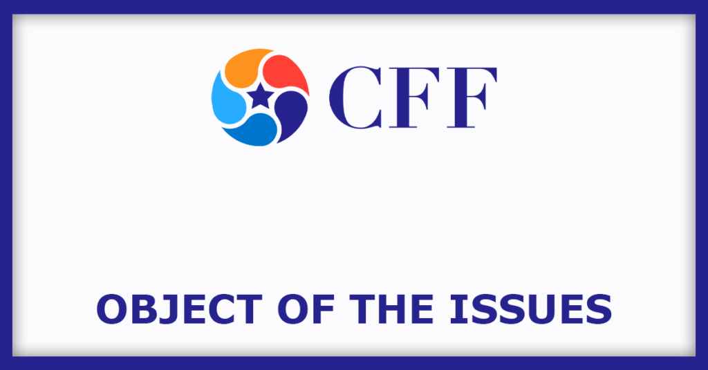 CFF Fluid Control FPO
Object of the Issues
