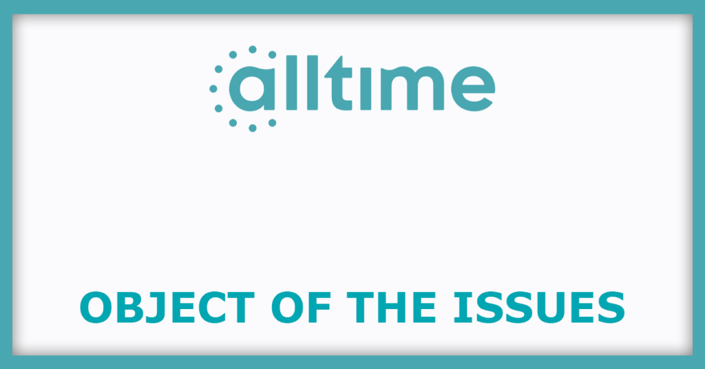 All Time Plastics IPO
Object of the Issues
