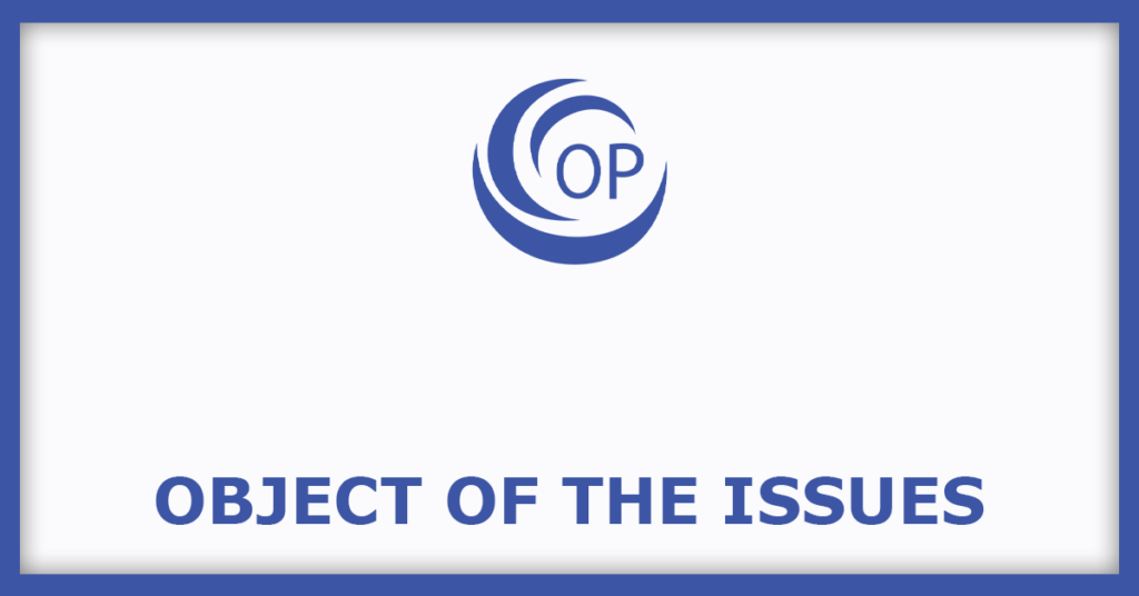 Oval Projects Engineering IPO
Object of the Issues