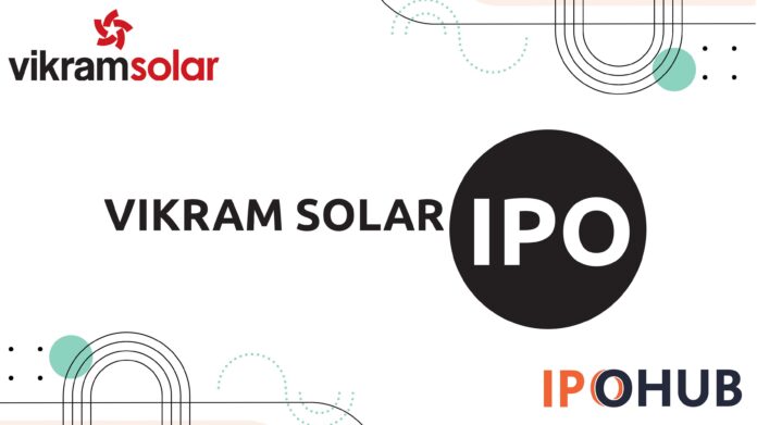 Rooftop solar panels installed by Vikram Solar Limited, a leading renewable energy solutions provider in India, preparing for its upcoming IPO.