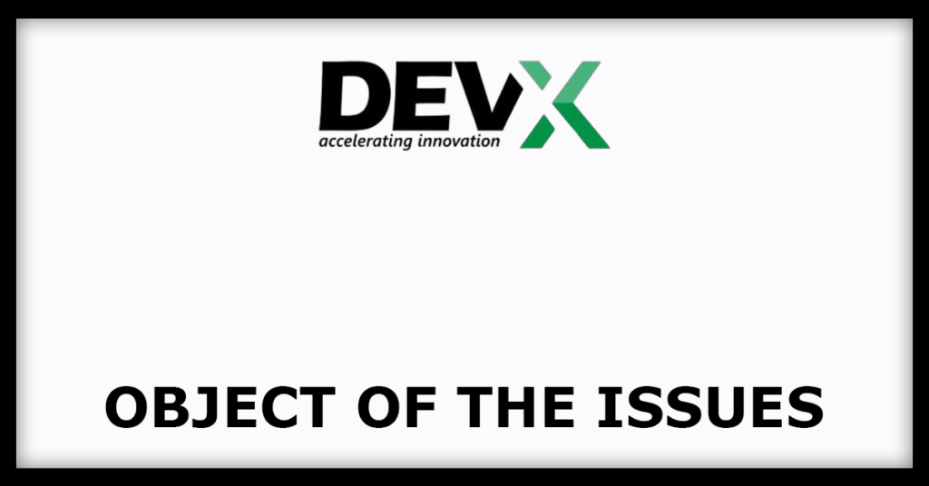 Dev Accelerator IPO
Object of the Issues