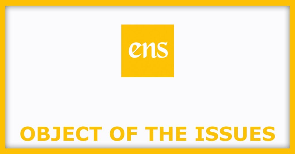 ENS Enterprises IPO
Object of the Issues