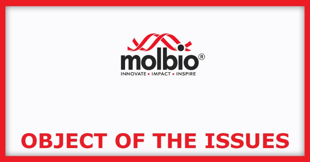 Molbio Diagnostics IPO
Object of the Issues