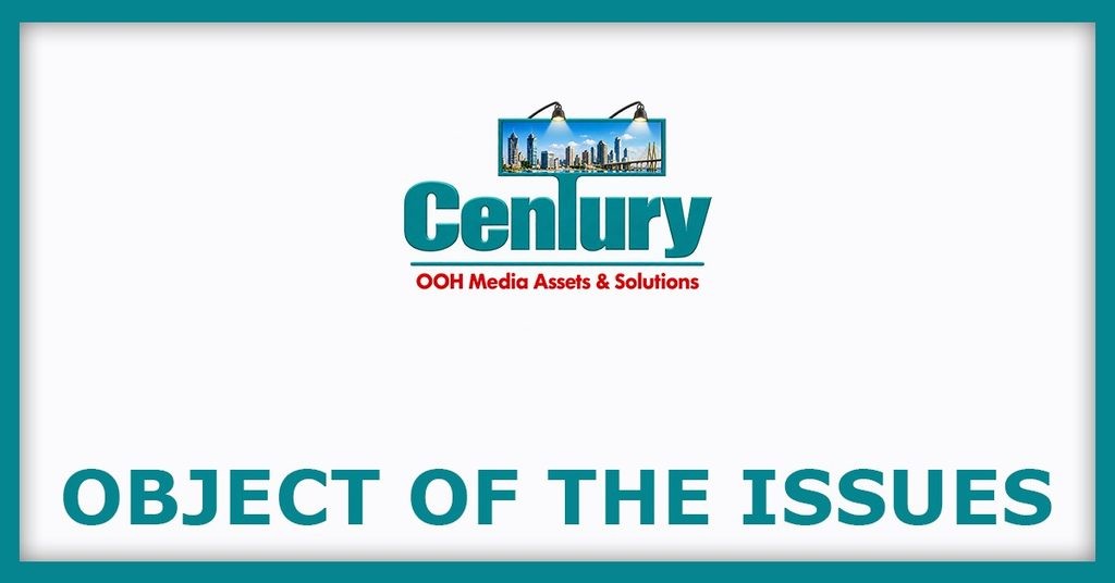 Century Business Media IPO
Object of the Issues