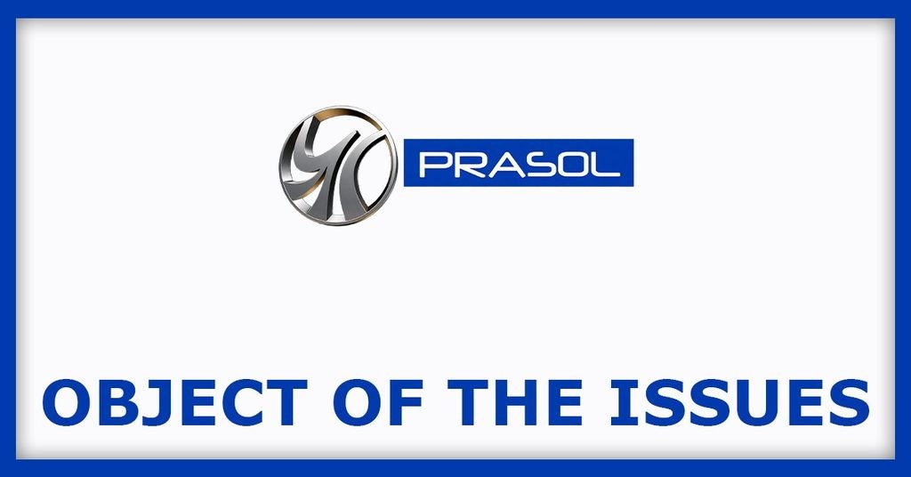 Prasol Chemicals IPO
Object of the Issues